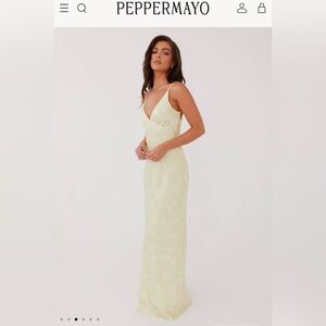Peppermayo Sorrento Sun Backless Maxi Dress - Yellow Floral